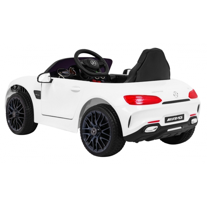 Masinuta electrica cu telecomanda MERCEDES BENZ GT, roti EVA, scaun tapitat, 108x68x48 cm, putere 70W - Alb [5]