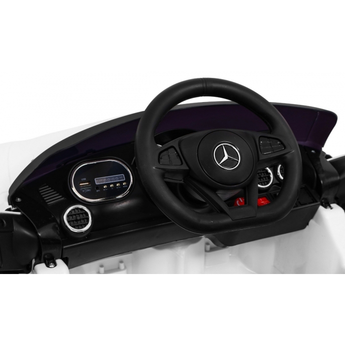 Masinuta electrica cu telecomanda MERCEDES BENZ GT, roti EVA, scaun tapitat, 108x68x48 cm, putere 70W - Alb [7]