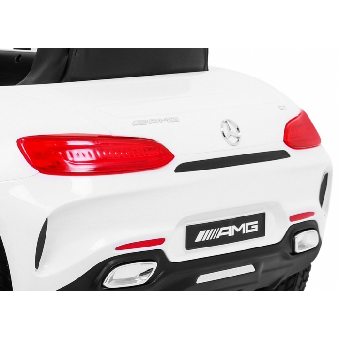 Masinuta electrica cu telecomanda MERCEDES BENZ GT, roti EVA, scaun tapitat, 108x68x48 cm, putere 70W - Alb [12]