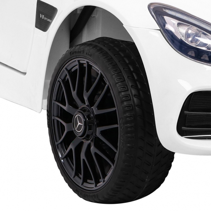 Masinuta electrica cu telecomanda MERCEDES BENZ GT, roti EVA, scaun tapitat, 108x68x48 cm, putere 70W - Alb [13]