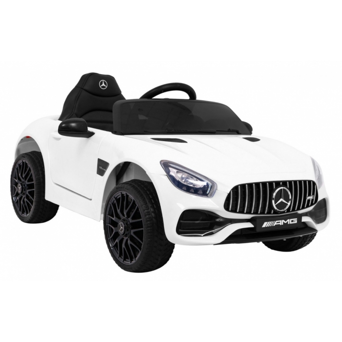 Masinuta electrica cu telecomanda MERCEDES BENZ GT, roti EVA, scaun tapitat, 108x68x48 cm, putere 70W - Alb [10]