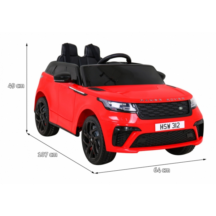 Masinuta electrica cu telecomanda RANGE ROVER VELAR, roti EVA, scaun tapitat, 107x64x49 cm, putere 70W - Rosu [2]