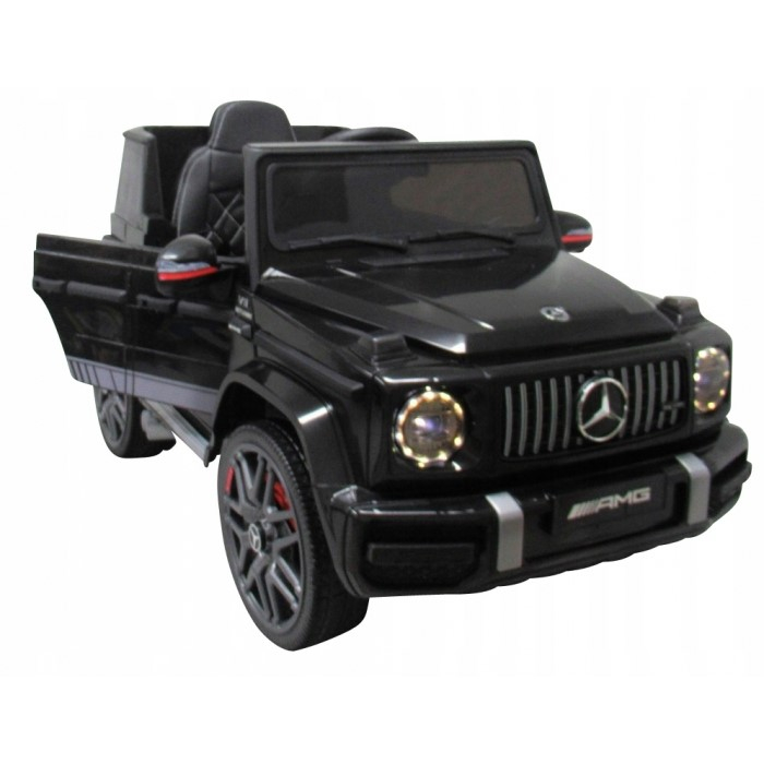Masinuta electrica cu telecomanda, roti EVA, scaun piele Mercedes G63 - Negru [3]