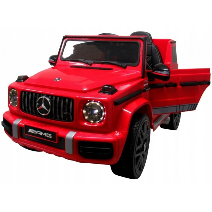 Masinuta electrica cu telecomanda, roti EVA, scaun piele Mercedes G63 - Rosu [3]