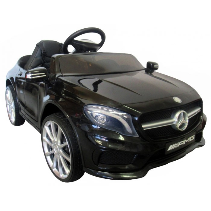 Masinuta electrica cu telecomanda, roti EVA, scaun piele Mercedes GLA45 - Negru [1]