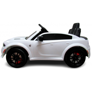 Masinuta electrica cu telecomanda, roti EVA, varsta 1-5 ani, putere 90W, 107x68x53 cm, DODGE SRT R-Sport - Alb [2]
