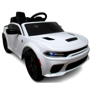 Masinuta electrica cu telecomanda, roti EVA, varsta 1-5 ani, putere 90W, 107x68x53 cm, DODGE SRT R-Sport - Alb [3]