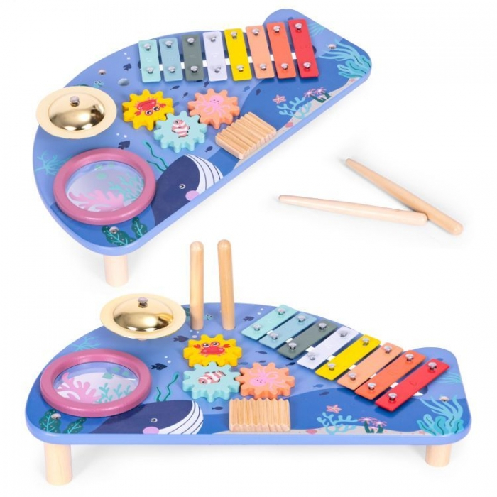 Masuta din lemn cu instrumente muzicale Ecotoys TL204013 [2]