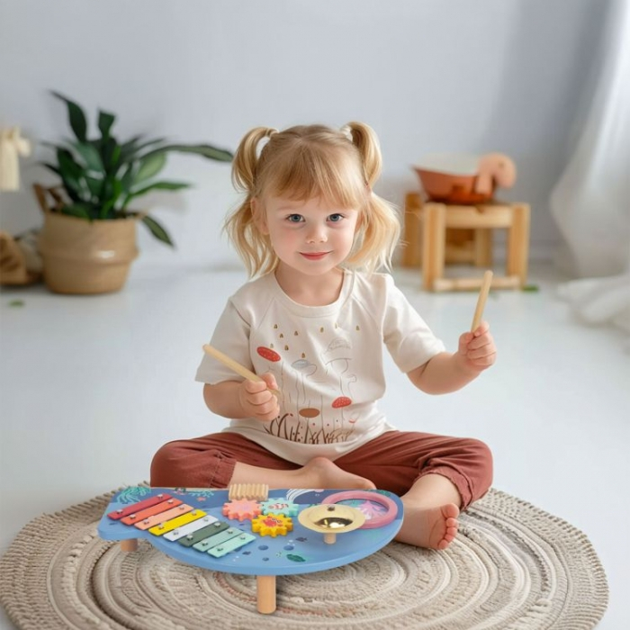 Masuta din lemn cu instrumente muzicale Ecotoys TL204013 [6]