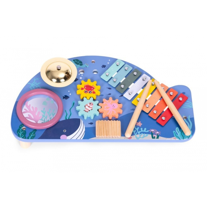 Masuta din lemn cu instrumente muzicale Ecotoys TL204013 [3]