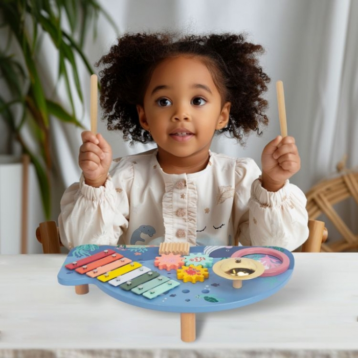 Masuta din lemn cu instrumente muzicale Ecotoys TL204013 [5]