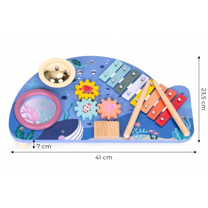 Masuta din lemn cu instrumente muzicale Ecotoys TL204013 [9]