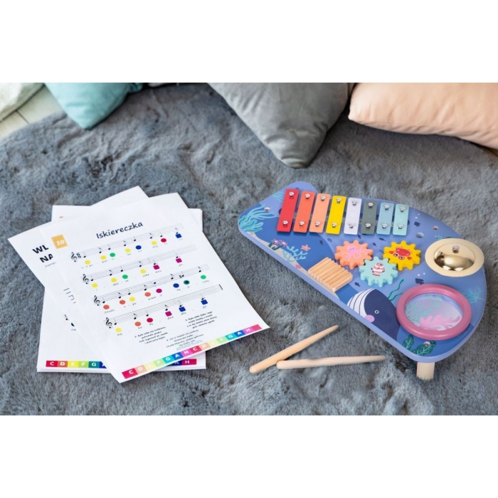 Masuta din lemn cu instrumente muzicale Ecotoys TL204013 [4]