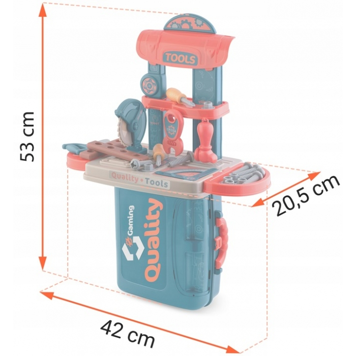 Mini atelier de lucru 3 in 1 cu unelte pentru copii Ricokids 772600 [8]