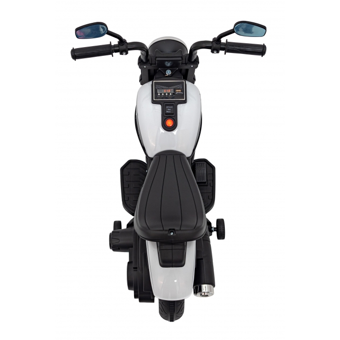 Motocicleta electrica CHOPPER FASTER AHL008, roti si scaun din plastic, 78x30x55 cm, putere 20W - Alb [11]