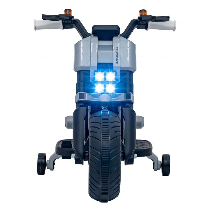 Motocicleta electrica Future QLS-805, roti din plastic + 2 roti ajutatoare, 88x46x56 cm, putere 25W - Alb [19]