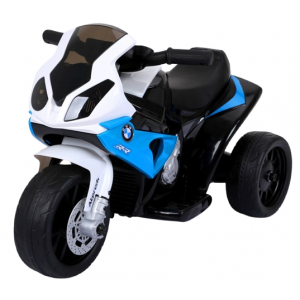 Motocicleta electrica pentru copii BMW S1000RR, 69x44x36.5 cm, varsta 1.5-4 ani, roti si scaun din plastic, putere 25W - Albastru [1]