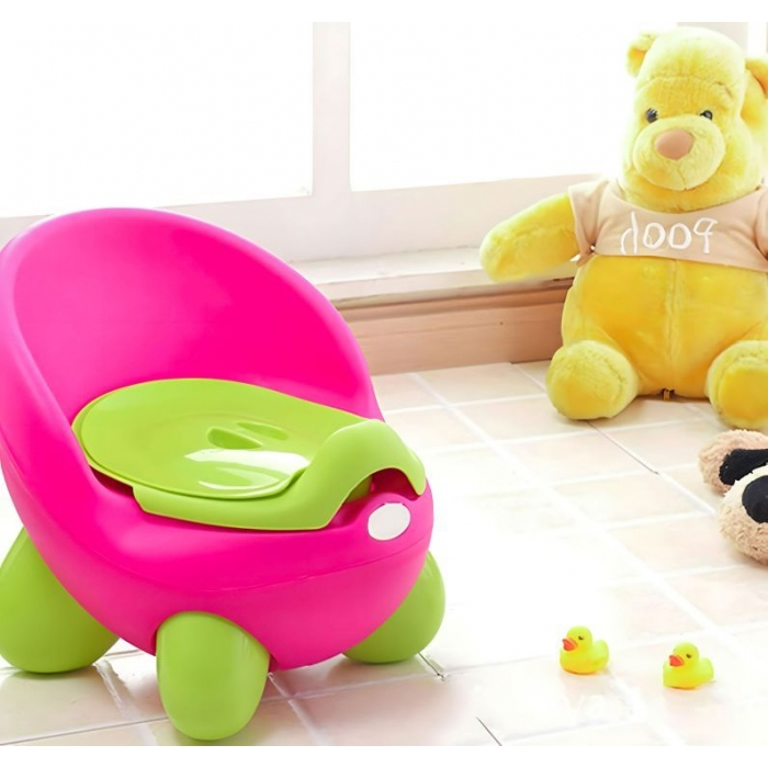 Olita pentru copii, insertie detasabila, picioare antiderapante Ecotoys PP112 - Roz-Verde [3]