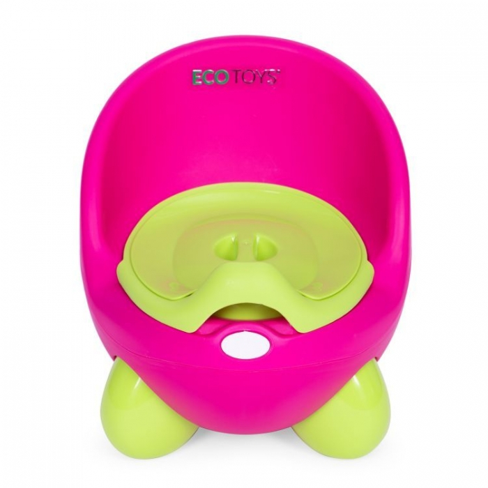 Olita pentru copii, insertie detasabila, picioare antiderapante Ecotoys PP112 - Roz-Verde [4]
