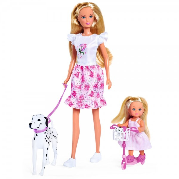 Papusa Simba Steffi Love Cute Walk papusa 29 cm, papusa 12 cm, 2 figurine si accesorii [1]