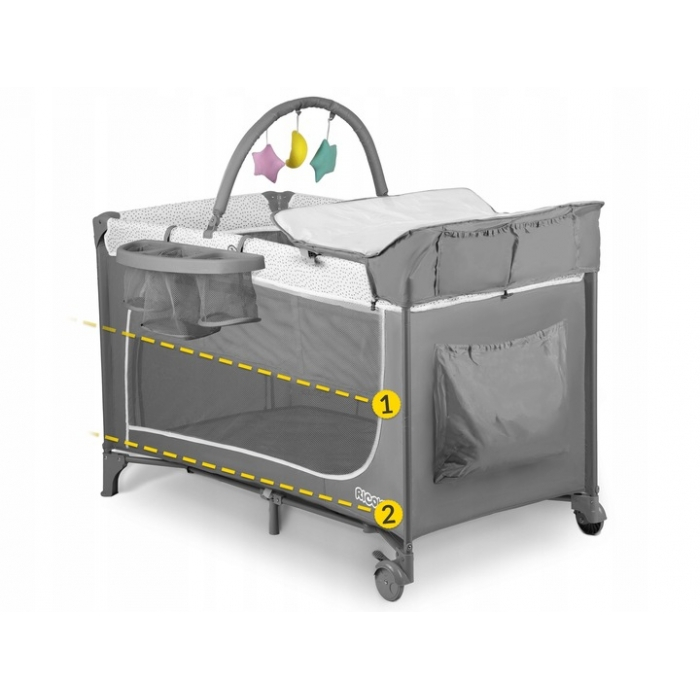 Patut pliabil 125 x 65 x 78 cm Ricokids RK-241 - Gri [6]