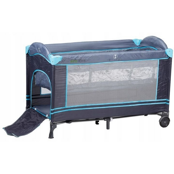 Patut pliabil cu 2 nivele Ecotoys - Bleumarin [2]