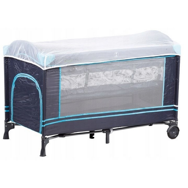 Patut pliabil cu 2 nivele Ecotoys - Bleumarin [3]