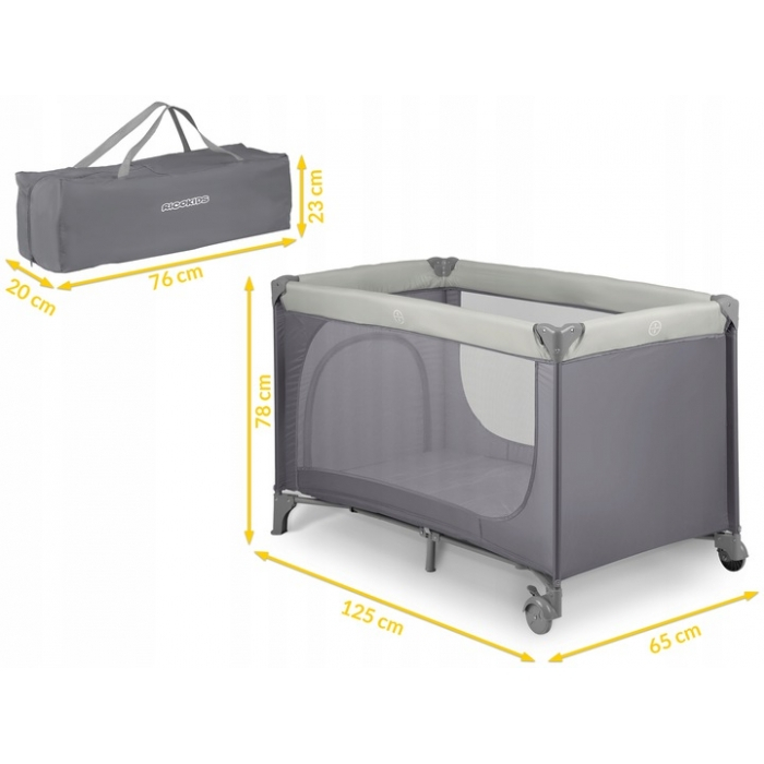 Patut pliabil Ricokids RK-240 Gri deschis [6]