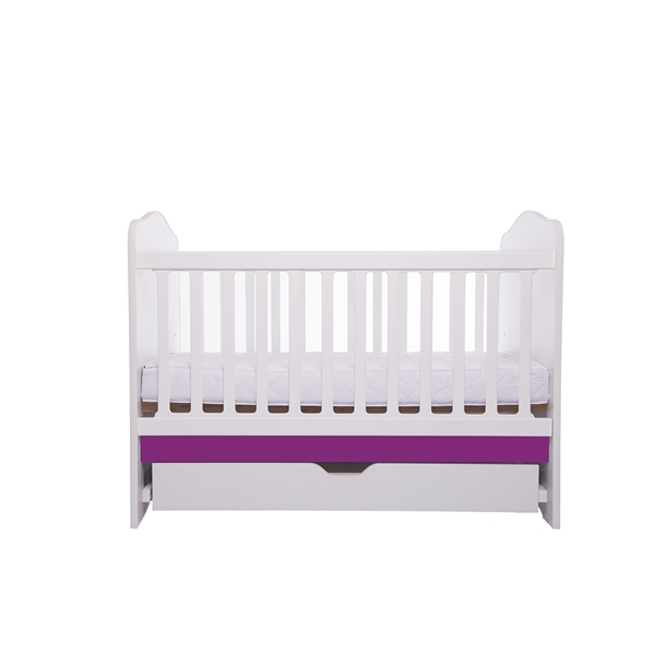 Patut VESSANTI Como cu sertar - Alb cu Violet [2]