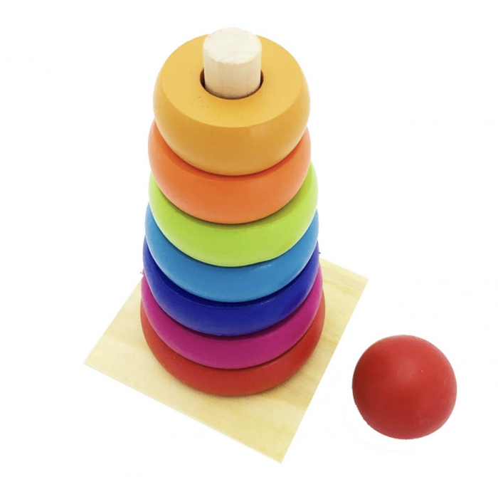 Piramida Turn de stivuire Rainbow cu animalut [2]