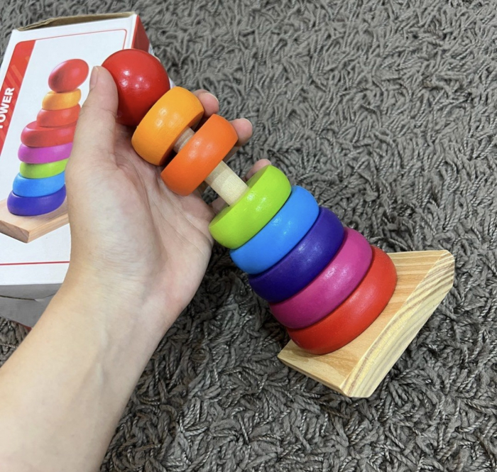 Piramida Turn de stivuire Rainbow cu animalut [3]