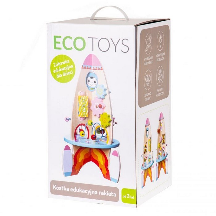 Racheta educationala din lemn 8 in 1 Ecotoys TL88037 [5]