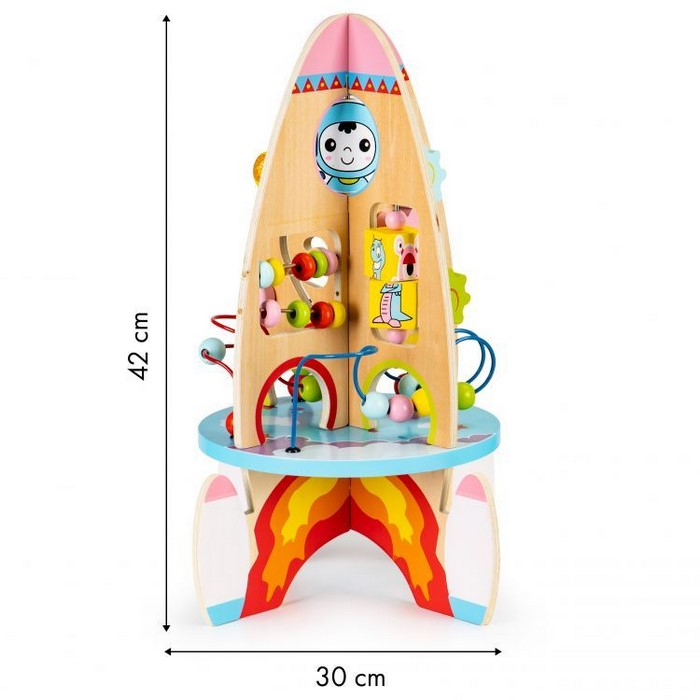 Racheta educationala din lemn 8 in 1 Ecotoys TL88037 [6]