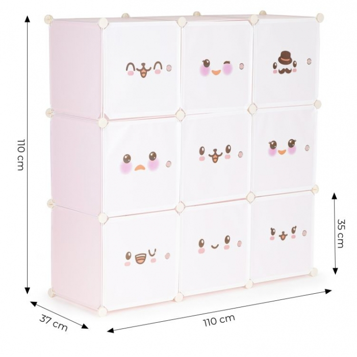 Raft modular cu 9 compartimente pentru camera copilului Ecotoys 09C [5]
