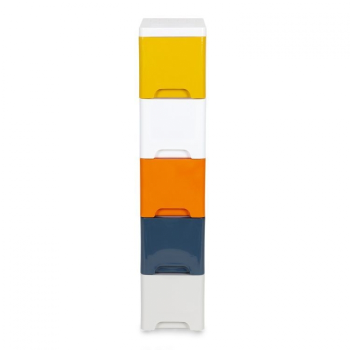 Raft pe roti cu 5 compartimente pentru depozitarea jucariilor ModernHome - Multicolor [3]