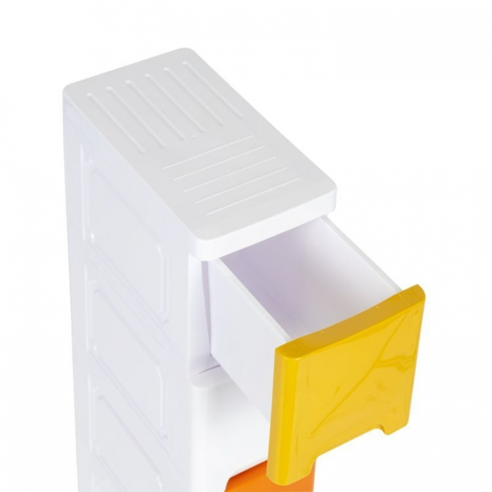 Raft pe roti cu 5 compartimente pentru depozitarea jucariilor ModernHome - Multicolor [7]