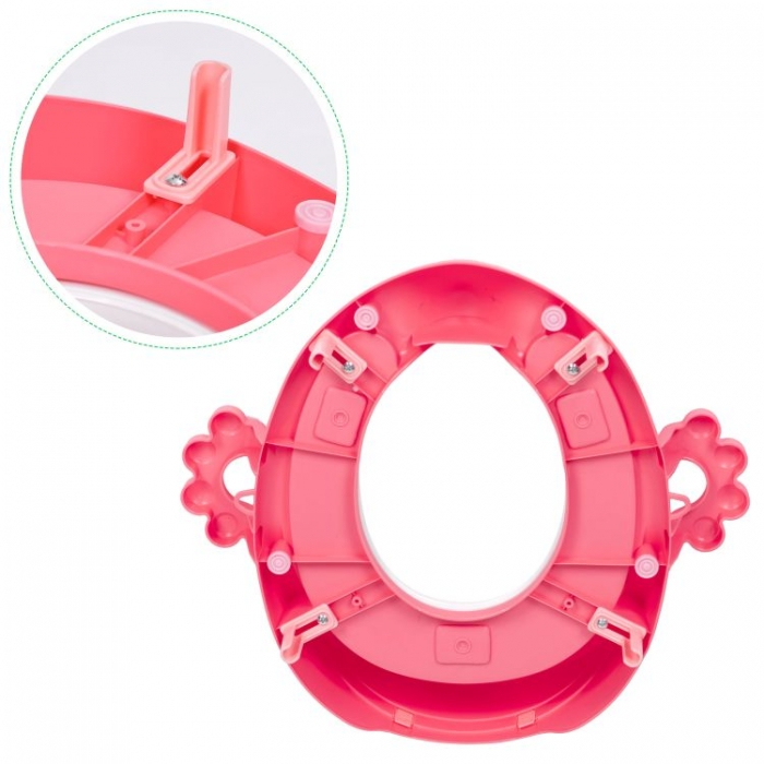 Reductor toaleta cu manere pentru copii Ecotoys PP104 - Roz [7]