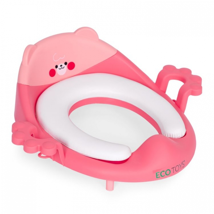 Reductor toaleta cu manere pentru copii Ecotoys PP104 - Roz [1]