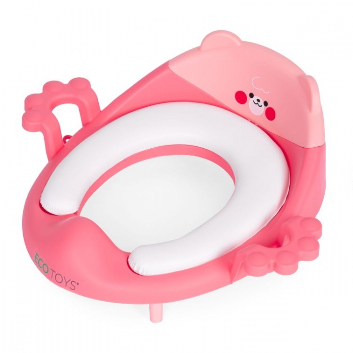 Reductor toaleta cu manere pentru copii Ecotoys PP104 - Roz [6]