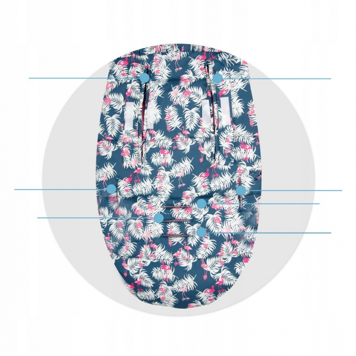 Sac de dormit 95 x 48 cm Ricokids Elmi 720012 - Bleumarin cu flamingo [6]