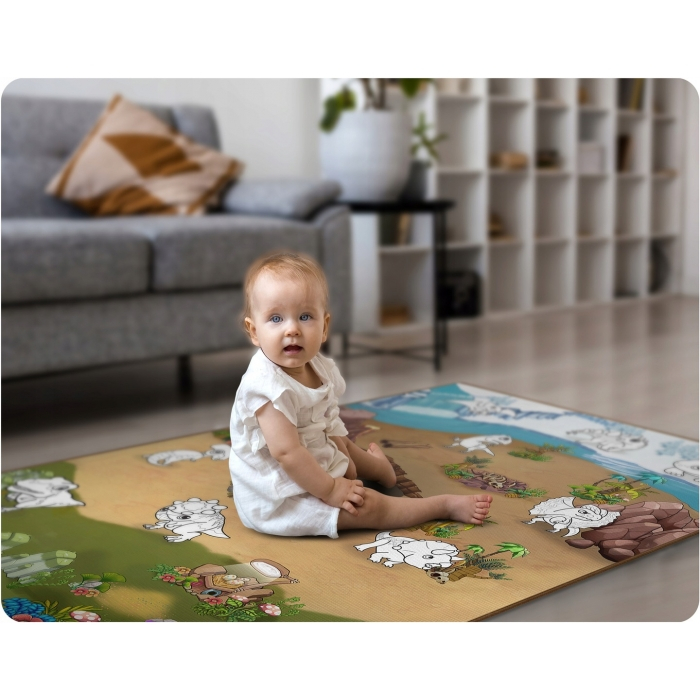 Salteluta de joaca 120 x 92 x 0.3 cm Ricokids RK-343 - Dino [5]