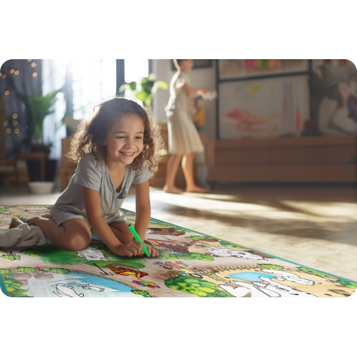 Salteluta de joaca 120 x 92 x 0.3 cm Ricokids RK-343 - Zoo [3]