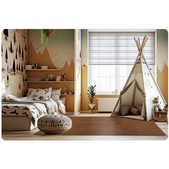 Salteluta de joaca multifunctionala tip puzzle, 180 x 120 cm, Massido 650102 - Maro [2]