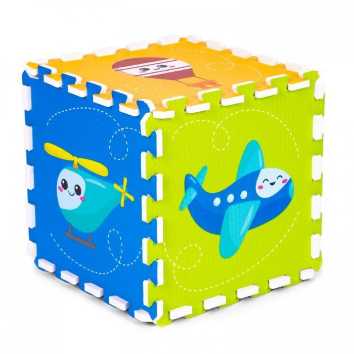 Salteluta de joaca pentru copii 86 x 86 x 1 cm IPlay 0392 - Vehicule [4]