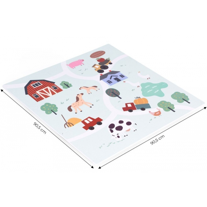 Salteluta de joaca pentru copii 90.5 x 90.5 x 1 cm ECOEVA020 - Ferma [8]