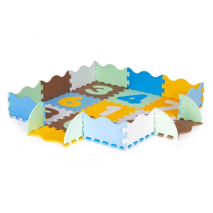 Salteluta de joaca tip puzzle cu pereti, 25 elemente, Ecotoys 3255 - Multicolor [5]