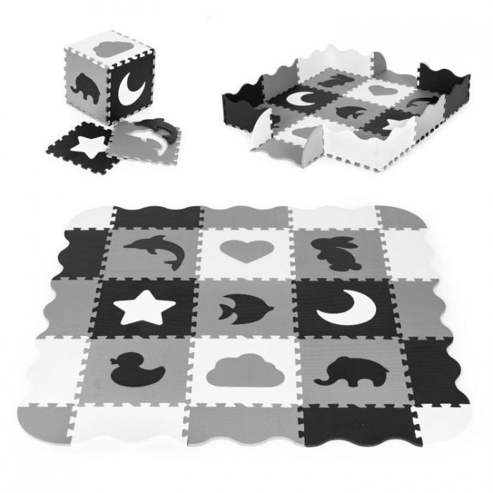 Salteluta de joaca tip puzzle cu pereti, 25 elemente, Ecotoys ECOEVA015 [2]