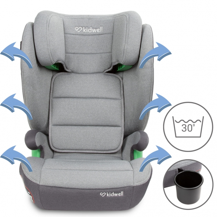 Scaun auto cu Isofix 15-36 Kg Kidwell Weston - Light Gray [5]