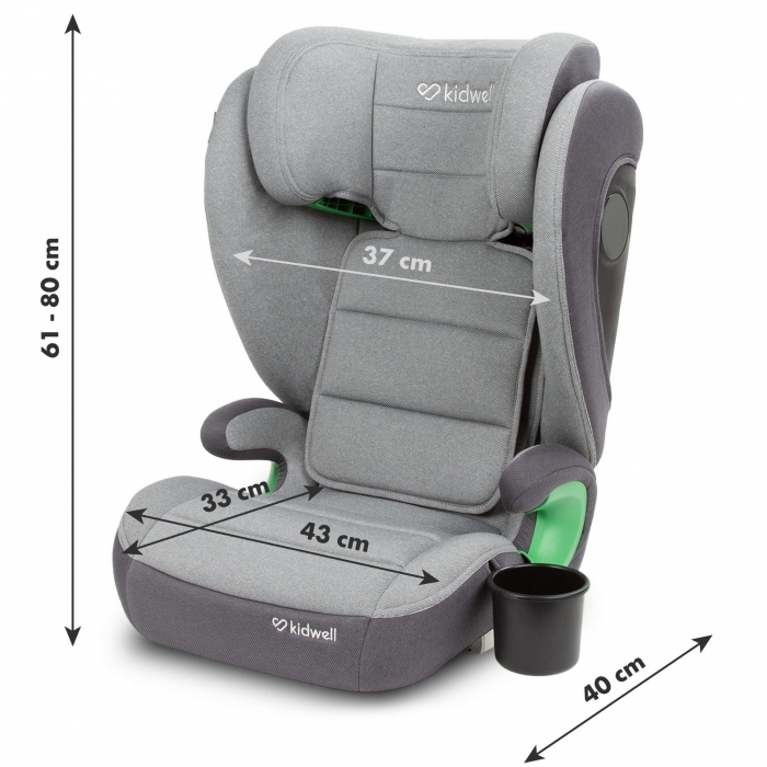 Scaun auto cu Isofix 15-36 Kg Kidwell Weston - Light Gray [8]