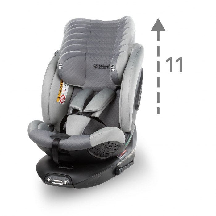 Scaun auto cu ISOFIX Kidwell GoCar, grupa 40-135 cm, i-Size, omologare R129 - Gri [11]
